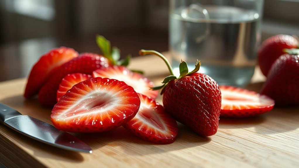 wash strawberries before eating