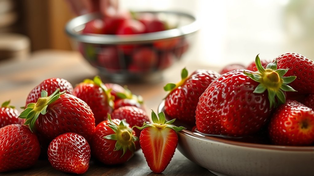wash strawberries before eating