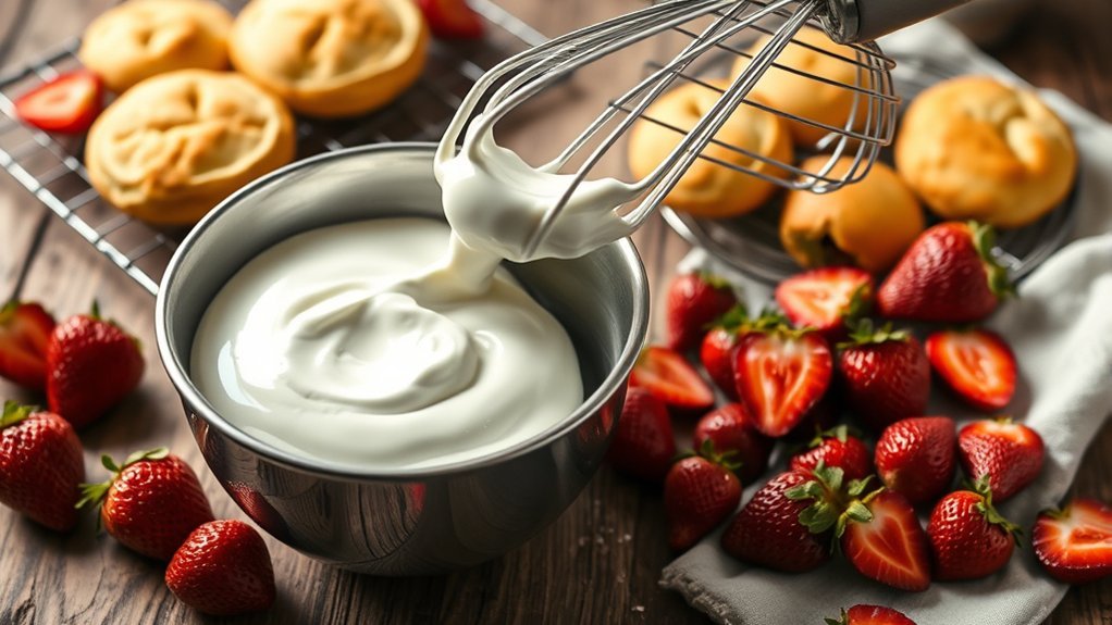 whip cream to soft peaks