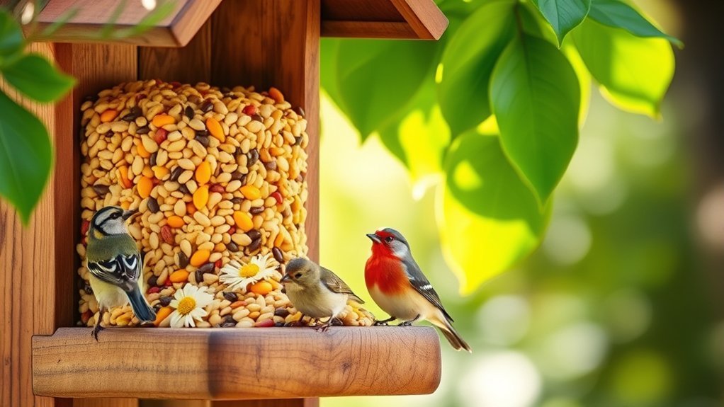 clean feeding bird seed